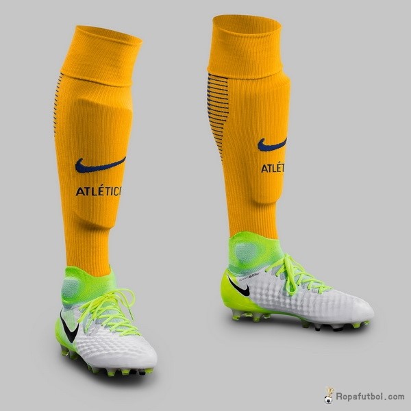 Calcetines Atlético de Madrid Replica Segunda Ropa 2017/18 Amarillo